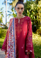 Lawn Collection - Farah Talib Aziz - Suay - Luxury Unstitched '24 - Enzo Red - FTA#02