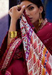 Lawn Collection - Farah Talib Aziz - Suay - Luxury Unstitched '24 - Enzo Red - FTA#02