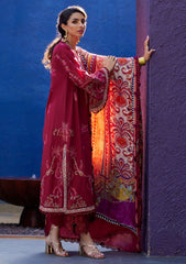 Lawn Collection - Farah Talib Aziz - Suay - Luxury Unstitched '24 - Enzo Red - FTA#02