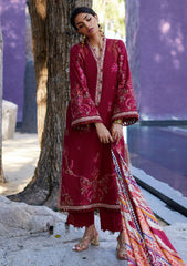 Lawn Collection - Farah Talib Aziz - Suay - Luxury Unstitched '24 - Enzo Red - FTA#02