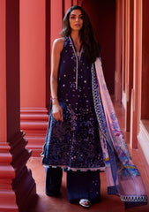 Lawn Collection - Farah Talib Aziz - Suay - Luxury Unstitched '24 - Izea Blue - FTA#04