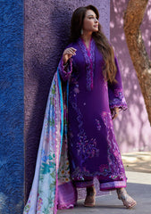 Lawn Collection - Farah Talib Aziz - Suay - Luxury Unstitched '24 - Yuri Purple - FTA#07