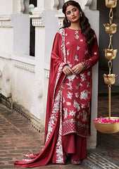 Winter Collection - Cross Stitch - Khaddar/Linen 23 - Scarlet Sage 03
