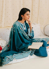 Winter Collection - Cross Stitch - Khaddar/Linen 23 - Teal Lattice 13