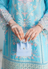 Lawn Collection - Asimah.K - Inaayat - Festive - BULE PRIMROSE - D#01