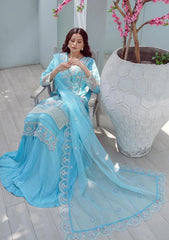 Lawn Collection - Asimah.K - Inaayat - Festive - BULE PRIMROSE - D#01