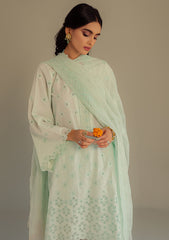 Lawn Collection - Cross Stitch - Chikankari - D#3 | Dusty Aqua