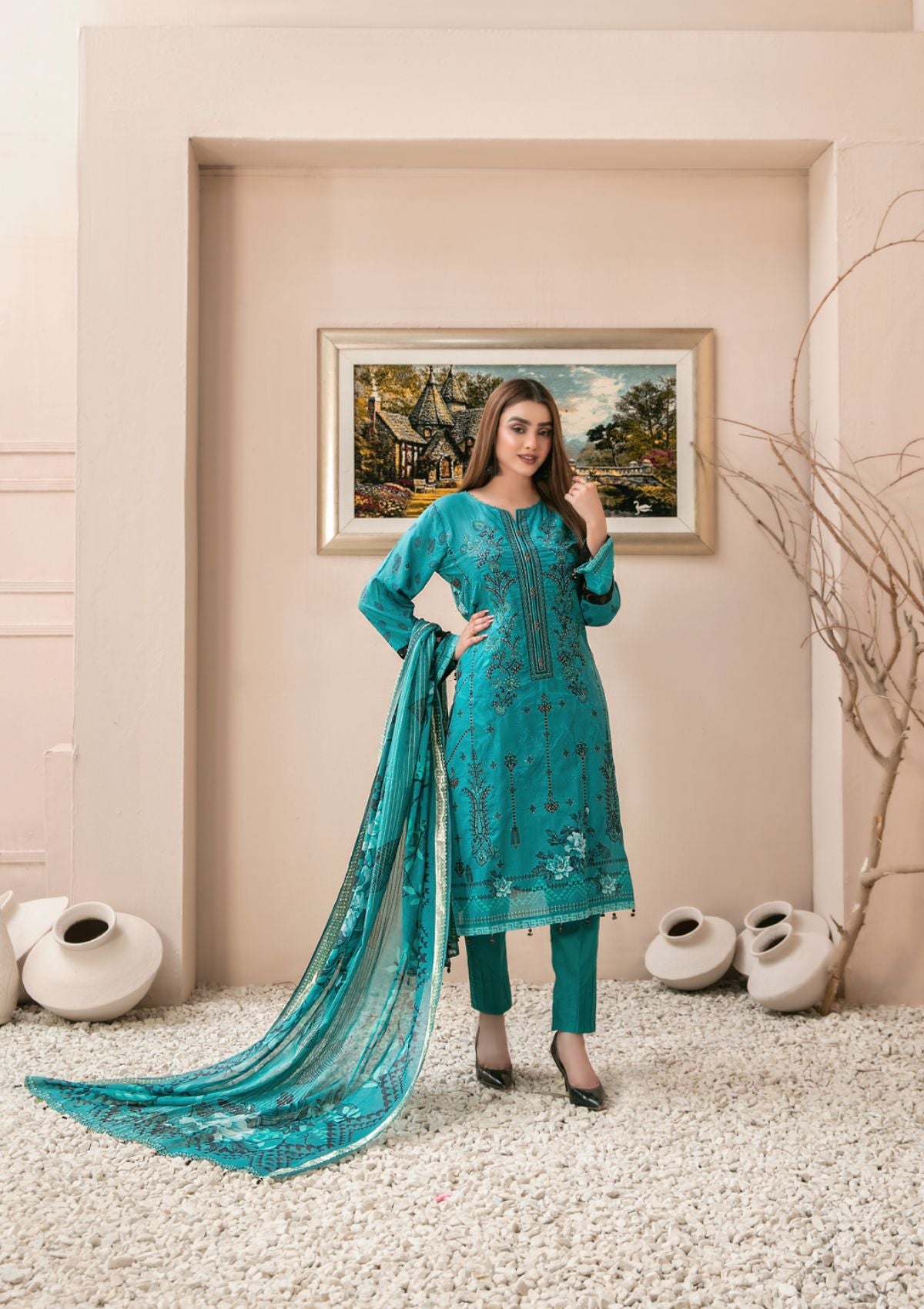 Lawn Collection Tawakkal Laleh TL9165 Saleem Fabrics Traditions