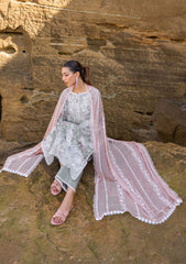 Lawn Collection - Zainab Chottani - Chikankari 24 - ZCC#10A - Lana