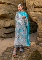 Lawn Collection - Zainab Chottani - Chikankari 24 - ZCC#10B - Lana