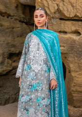 Lawn Collection - Zainab Chottani - Chikankari 24 - ZCC#10B - Lana