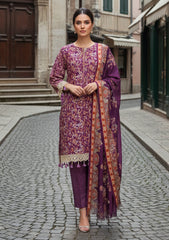 Winter - Riwaj - Printed Marina - 3 Pcs - Wool Shawl 25 - D#75