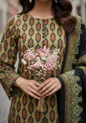 Winter - Riwaj - Printed Marina - 3 Pcs - Wool Shawl 25 - D#56