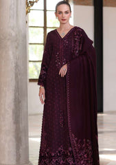 Winter - Noor by Saadia Asad - Pashmina Shawl 25 - NSP#09 - Damson