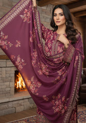 Winter - Riwaj - Printed Marina - 3 Pcs - Wool Shawl 25 - D#32