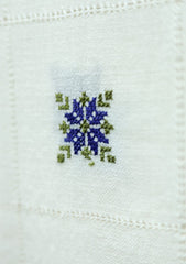 Needle Work Wool Shawl D - 83 - Off White