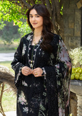 Lawn - Elaf Premium - Luxury 26 - ELY#02B - MIDNIGHT BLOSSOM