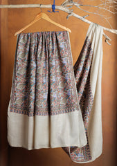 Pashmina Embroidered Jaaldar Shawl D#26 - L Skin