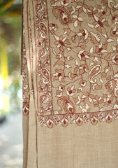 Pashmina Embroidered Shawl D - 193 - Skin