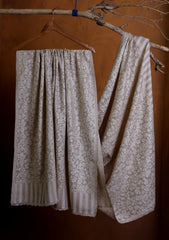 Pashmina Jamawar Ari Work Shawl D#05 - Fawn