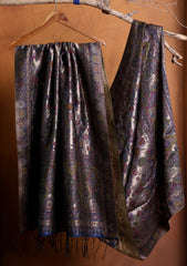 Pashmina Zari Jamawar Shawl D#21 - Mehendi