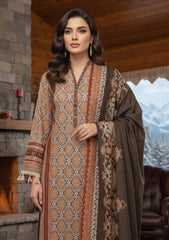 Winter - Riwaj - Printed Marina - 3 Pcs - Wool Shawl 25 - D#08