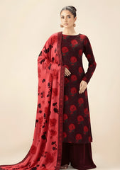 Winter - Riwaj - Printed Velvet Suit - Palachi Dupatta - D#05 - Red