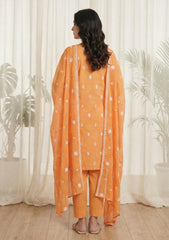 Lawn - Rubaaiyat - Embroidered 26 - Chiffon Dupatta - D#23 - Golden