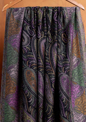 Pashmina Jamawar Shawl D#151 - Black
