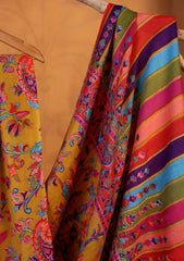 Pashmina Qalamkari Needle Work Shawl D#09 - Multi