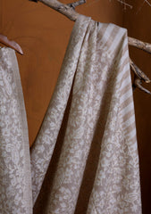 Pashmina Jamawar Ari Work Shawl D#05 - Fawn