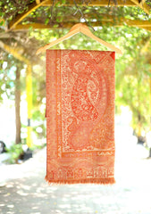 Wool Jamawer Shawl D - 05 - Rust