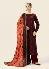 Winter - Riwaj - Velvet Suit - Printed Edit - D#08 - Orange