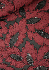 Fancy Net Embroidered Riben Stone Work - ASPL#13