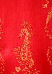 Pashmina Wool Kashmiri Shawl D - 13 - Red