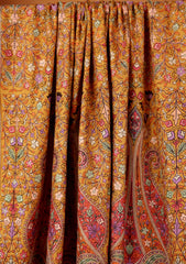 Pashmina Embroidered Jaaldar Shawl D#04 - Mustard