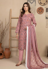 Winter - Rubaaiyat - D Prints - Marina 26 - Wool Shawl - RPM#15 - DT Pink