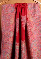 Pashmina Jamawar Shawl D#168 - Red