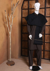 Men Shawls - Wool Shawls - D#396 - Black