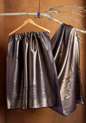 Silk Zari Jamawar Shawl D#19 - Purple