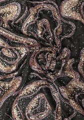 Fancy Net Embroidered Stone Work - ASPL#19