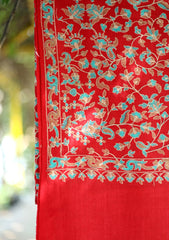 Pashmina Embroidered Shawl D - 190 - Maroon