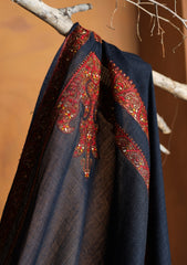 Pashmina Embroidered Border Shawl D#215 - D Grey