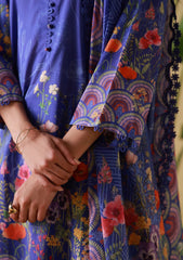 Lawn - Sahar - Mirha 26 - SS1-26-10 - Royal Cobalt