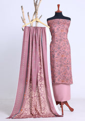 Winter - Rubaaiyat - D Prints - Marina 26 - Wool Shawl - RPM#15 - DT Pink