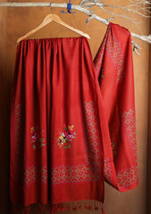 Pashmina Kashmiri Needle Work Shawl D#09 - Rust