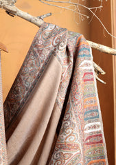 Pashmina Zari Jamawar Shawl D#81 - Skin