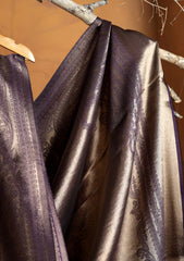 Silk Zari Jamawar Shawl D#19 - Purple