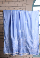 Lawn Chikankari Summer Shawl D#29 - Blue