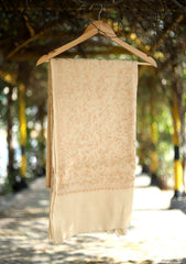 Pashmina Ari Work Jaaldar Shawl D - 04 - Skin